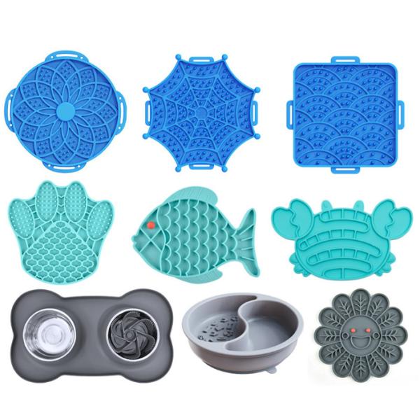 Dog Slow Feeder Licking Mat With Suction Cups For Dog Treats & Cat Food