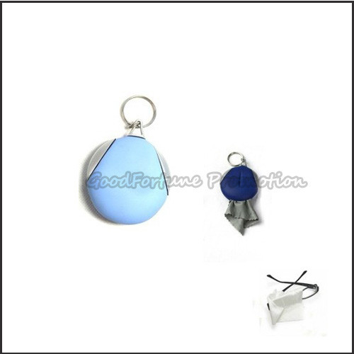 Buy customed logo Eco ABS eyeglass lens cleaning cloth with keychain holder case portable at wholesale prices