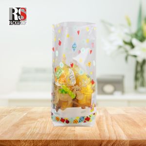 Clear Colors Bopp Opp Flat Bottom Bag Plastic Square Bottom Bag For Sealing