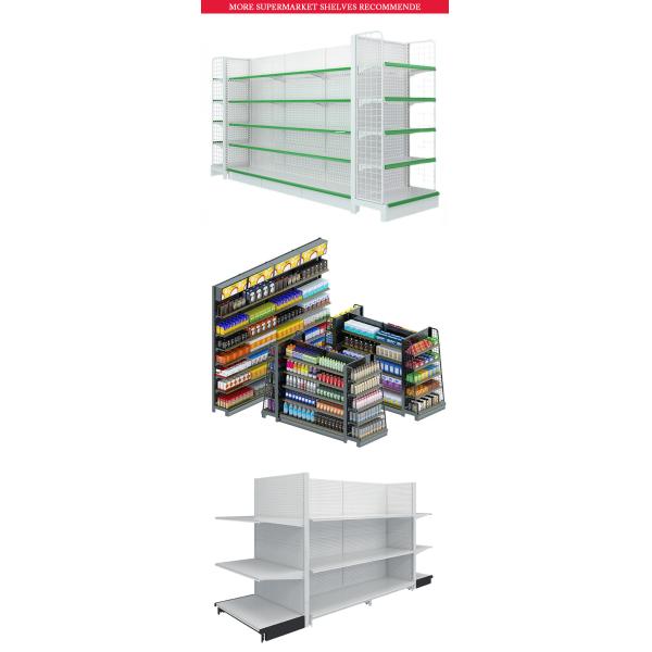 Metal Supermarket Shelf Gondola Display 30-100kg Capacity
