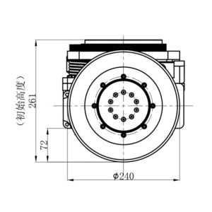 Diameter 240mm AGV Steering Drive Wheel Integrated 200W Differential Drive