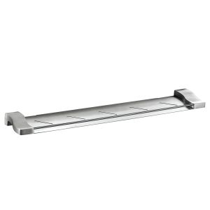 Matte Silver SS Bathroom Accessories Shelves Satin Finish