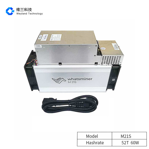 Buy M21S 52T Whatsminer Bitcoin Miner 60W/T 3120W SHA-256 Algorithm at wholesale prices