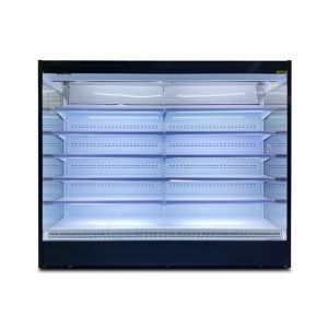 1000L Commercial Open Chiller Vegetable Refrigeration Equipment Right Angle