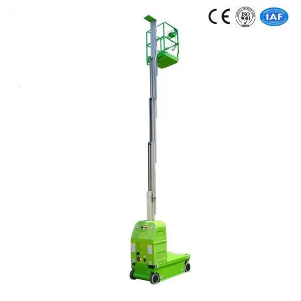 Self-Propelled Aluminum Aerial Work Platform Single Mast 6 Meters Lift Capacity