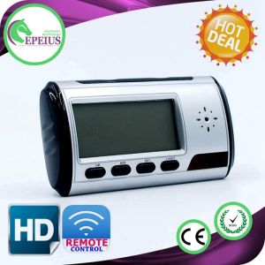 Wireless Hidden Spy Camera With Audio , Hidden Camera Alarm Clock Night Vision
