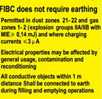 White CROHMIQ Dissipative Anti Static Bulk Bags For Chemical Powder