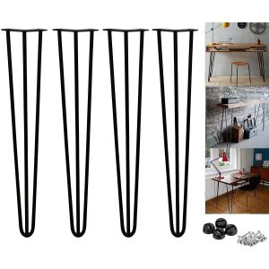 Sturdy Hairpin Coffee Table Legs with Screws and Hairpin Leg Protector Morden