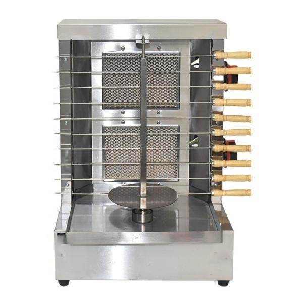 Gas Shawarma Machine 2 Burner Chicken Doner Kebab BBQ Grill Skewers Maker For