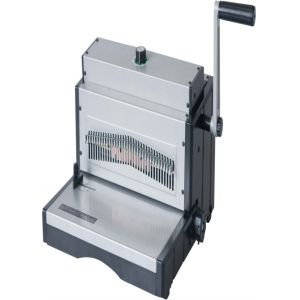 Double Loop Wire Spiral Binding Machine , Wire Binding Machine Hole Distance 8