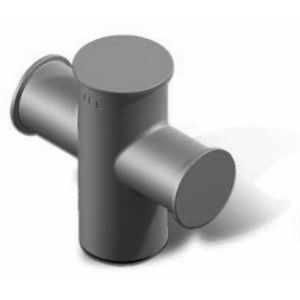 Single Cross Marine Mooring Bollard Grey Epoxy Primer
