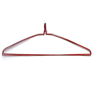 Disposable Stainless Steel Red Closet Wire Shirt Hangers