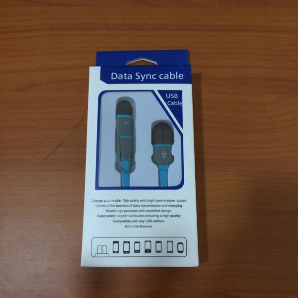 2 In 1 Multi Use Mobile Phone Micro Usb Cable For Iphone Android Cable Charger