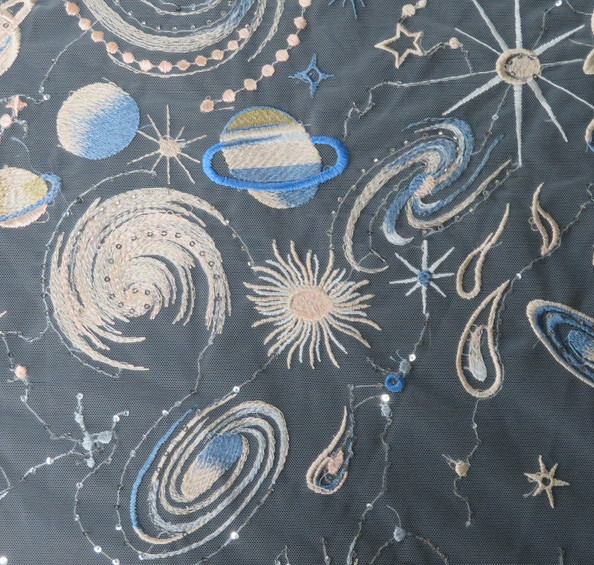 Buy Pearl Embroidery Lace Fabric for garment at wholesale prices