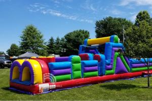 Quality Inflatable Obstacle Course Rental Blow Up Bounce House Wipeout Races For Adults Kids for sale