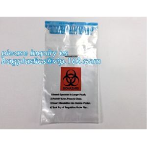 Biodegradable Biohazard Specimen Bag, Biohazard Specimen Transport Bag, Medical