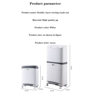 Double-layer Sorting Press Plastic Kitchen Large Household Treadle Dry/wet Trash