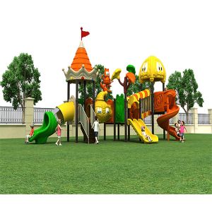 Staticproof Kids Playground Slide With Plastic Tunnel UVproof
