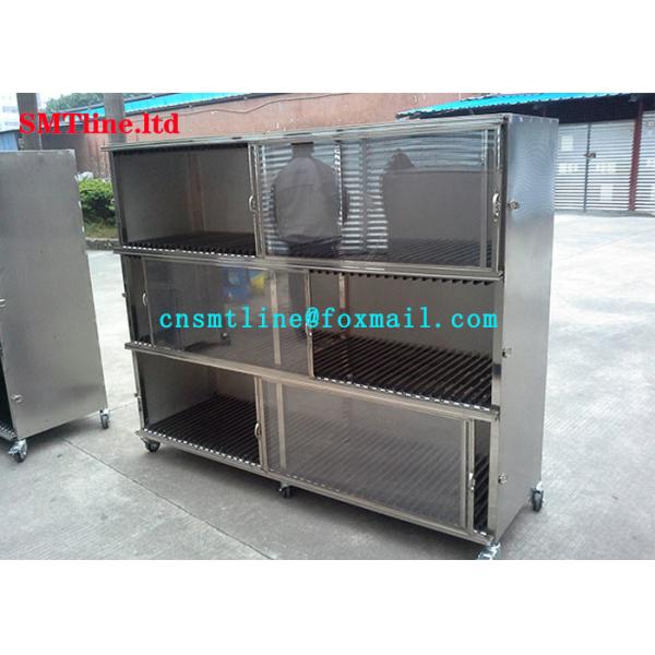 Stainless Steel 304 SMT Stencil Trolley, stencil cart Customized For SMT