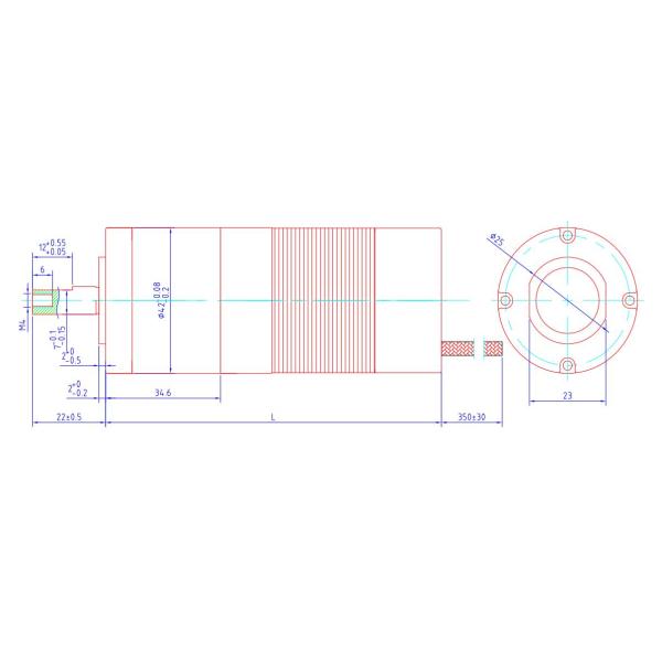 B42JBX Planetary AC DC Gear Motor Brushless DC24v 30W For Medical Syringe Pump