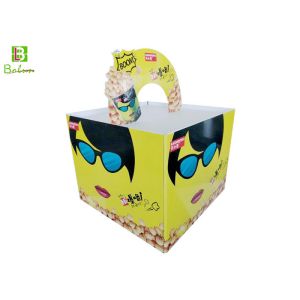 Corrugated POP POS Displays / Cardboard Counter Display Boxes With Plastic Clips