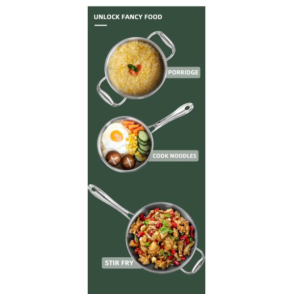 High Quality 304 Stainless Steel Ware 12pcs Cookware Set Cooking Food Pot