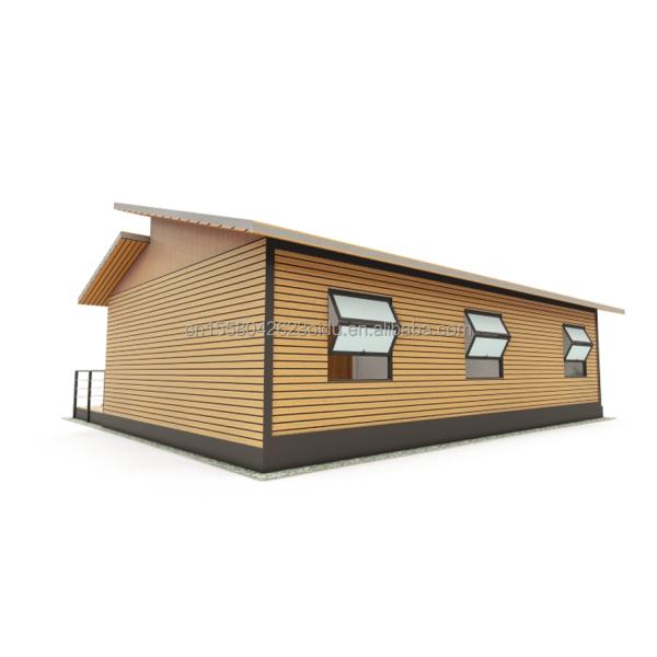 EU Modern 3 Bedroom Flat Pack Container Houses Wooden External Wall and Galvanized Steel Bending 180g for Residential