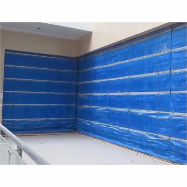 Industrial Automatic Blue Lnorganic Fire Roller Shutter Wall Mounted Rolling Design GB14102-2005 Compliant.