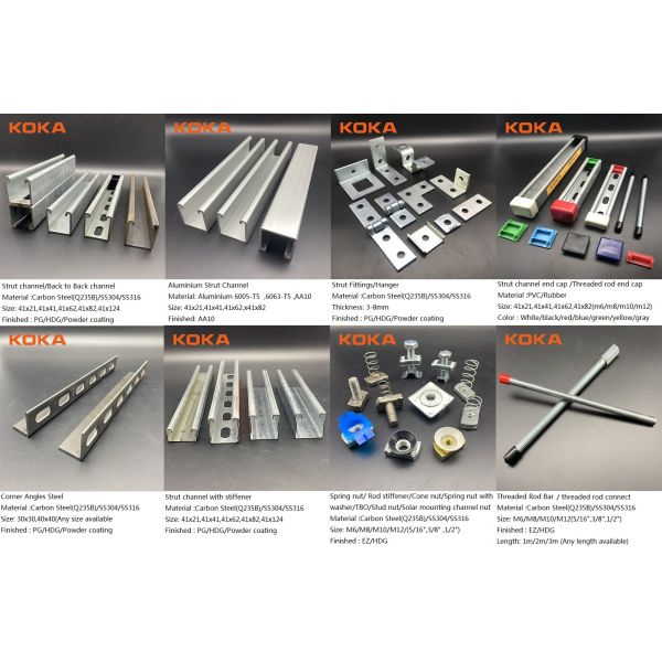 Hot Dip Galvanized Stainless Unistrut Channel Ss304 316 C Channel Strut profile OEM