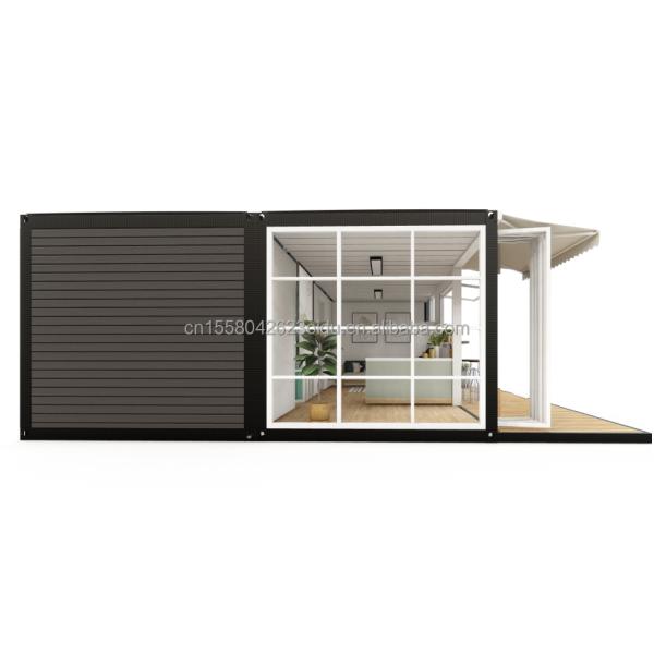 Style Two Bedrooms Container House with Galvanized Steel Square Tubes Structure and Kitchen Living Room