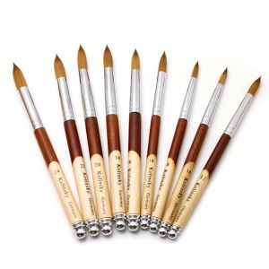 Classical Design Kolinsky Acrylic Nail Brush Art With 9 Different Sizes