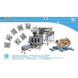 Automatic packaging machine for hardware fittings with counting function