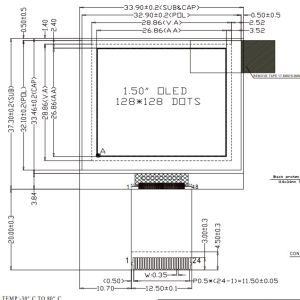 Customize OEL1M4213 W E Parallel 4 SPI IIC 2.42" OLED Display Module