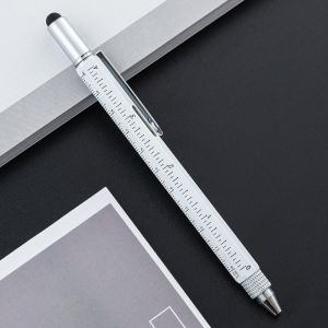 Multifunctional Metal Creative Ballpoint Pen Ruler Screwdriver Touch Screen