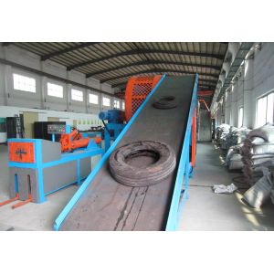 Blue 55Kw Industrial Tyre Shredder Tire Shredding And Recycling