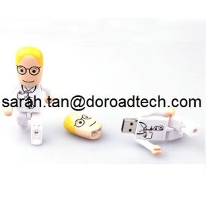 Quality High Quality Plastic Robot USB Flash Drives, Customized Figures Available for sale