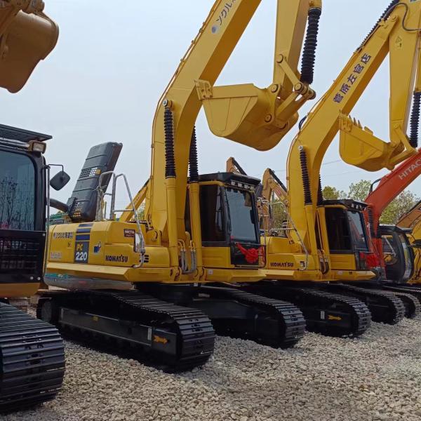 CE EPA Certified Used Komatsu PC220 Excavator with 119 kw Power and 22000 KG Weight