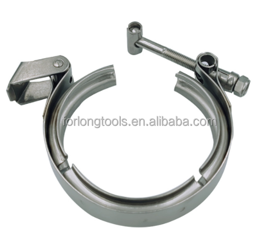 1.5-6.0 Universal 304 Stainless V Band Exhaust Clamps With Female Male Flange Kit Year Universal Universal