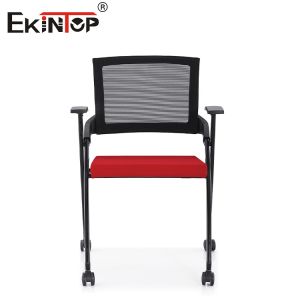 Ergonomic Training Hall Chairs With Fixed Armrest Nylon Base