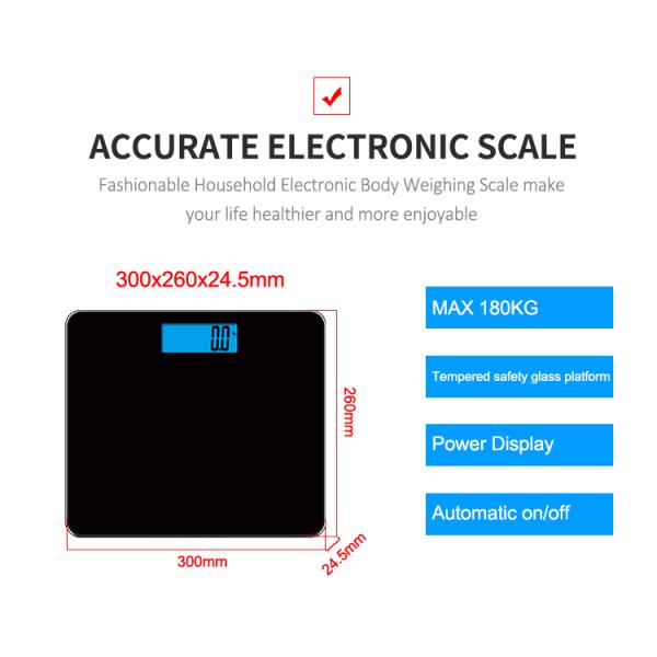 Glass Platform 180KG Personal Health Scale