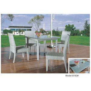 China 4pcs armless dining chairs with sturd table-8163 on sale
