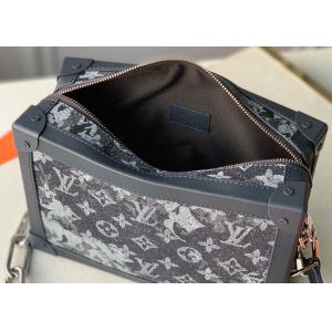 Unisex Soft Trunk Virgil Abloh Shoulder Bag With Zipper Open