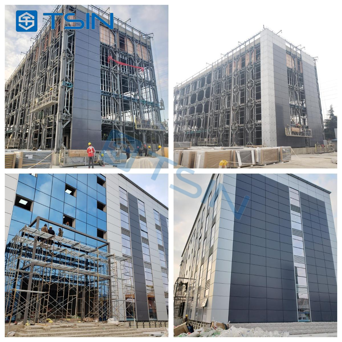 Multi Story Prefabricated Steel Structure Building For Offices And Apartments