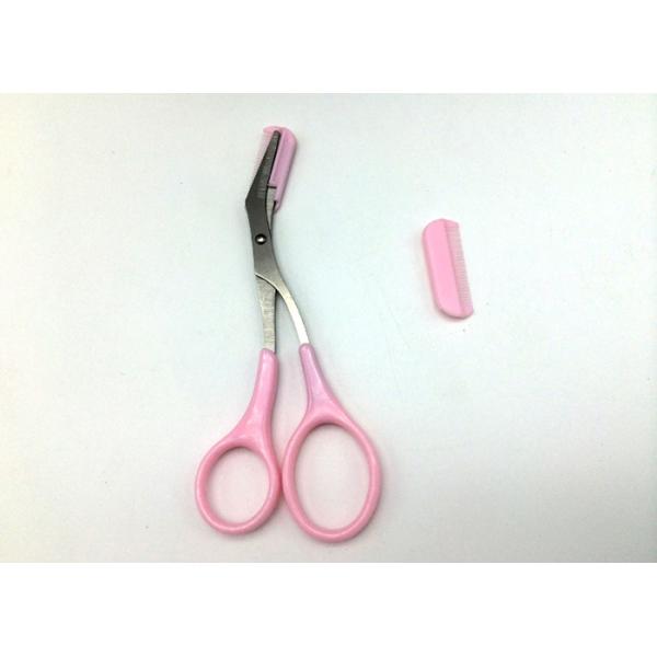 Pink Eyebrow Shaping Scissors / Tattoo Accessories For Microblading 40 G