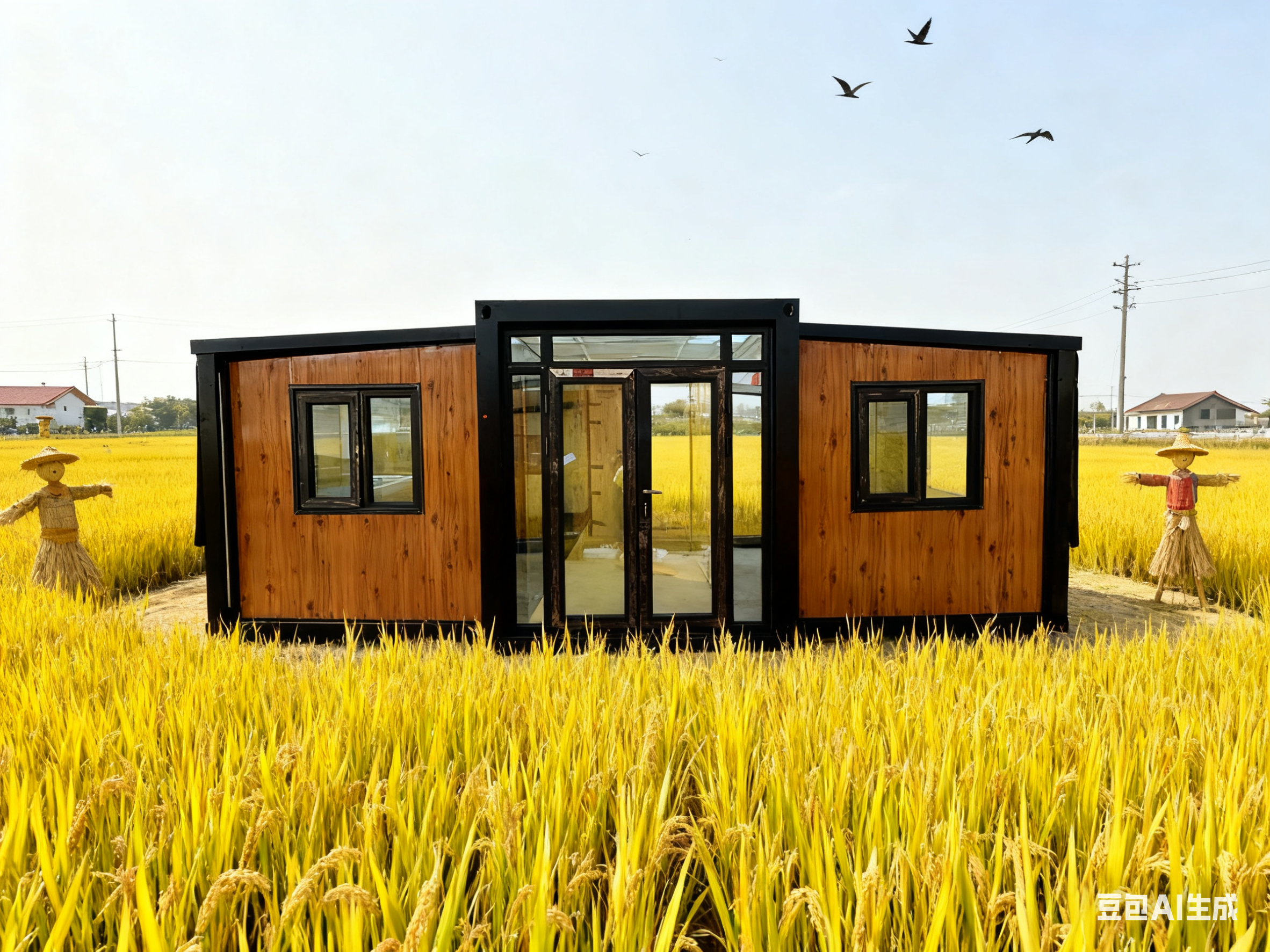 20FT Prefab Home with 2 Bedrooms Hot Dip Galvanized Frame and Thermal-Break Aluminum Windows