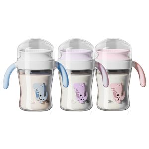 High Quality Baby 360 Degree Kids Cartoon Sippy Cup Leak Proof Handle Feed Training Sippy Cup
