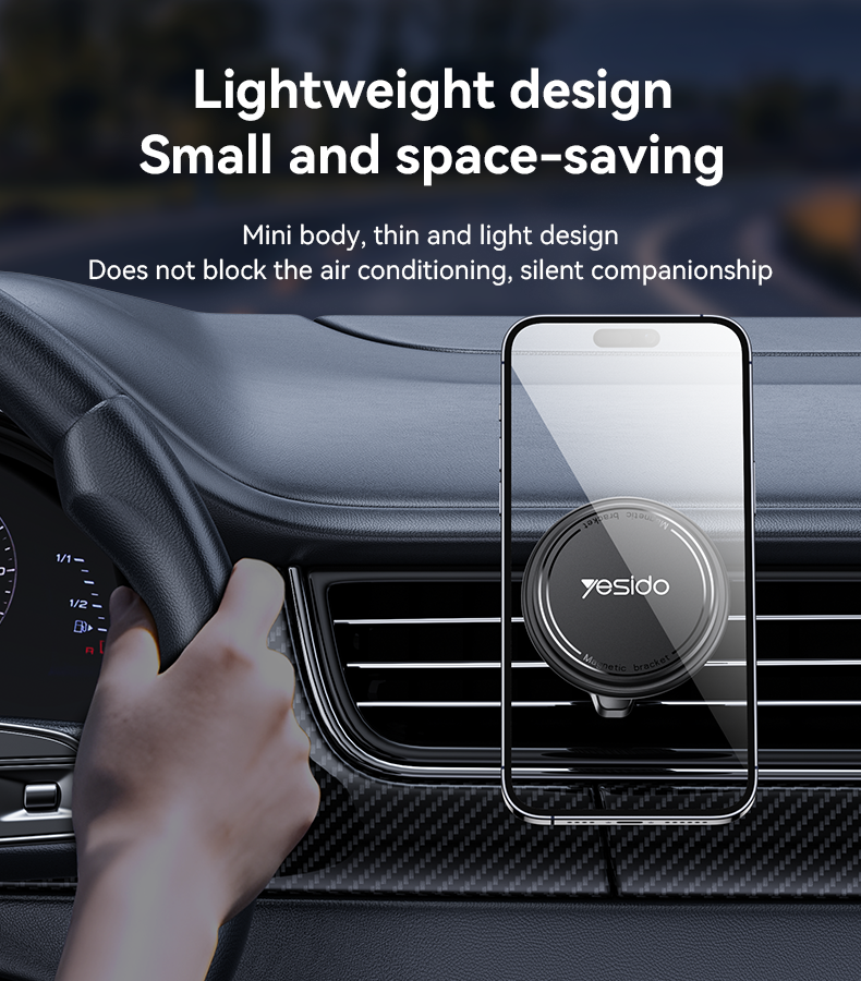 Yesido C252 360° Rotation Strong Magnetic Suction Barb Lock Car Phone Holder for Air Vent Mounting