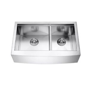 Double Apron Front Farmhouse Stainless Steel Kitchen Sink Undermount Handmade