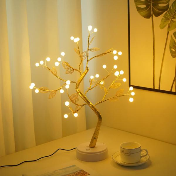 USB 3D LED Fairy String Lights Copper Wire Christmas Fire Tree Night Light