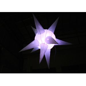 Exquisite Led Inflatable Star 190 T White Polyester CE / UL Approved